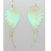 IRIDESCENT ANGEL WING EARRINGS