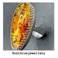 Image 1 of Large Amber ring 