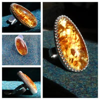 Image 3 of Large Amber ring 