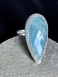 Image 3 of Aquamarine sterling silver ring 