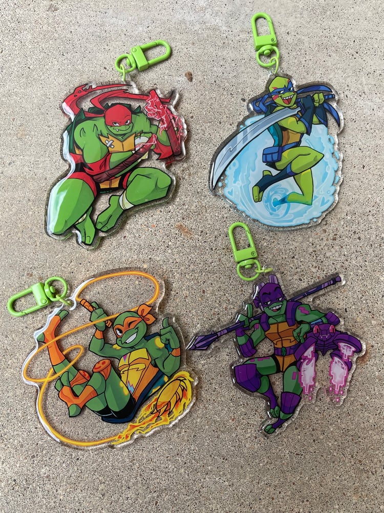 Image of PRE-ORDER: 3in Epoxy Turt Charms