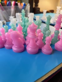 Image 1 of Chess Pieces with Board