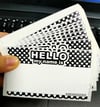 New Free Shipping Black Harts  "Hello my name is"  Eggshell Stickers 50/100/200pcs
