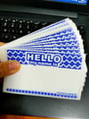 New Free Shipping Clover  "Hello my name is"  Eggshell Stickers 50/100/200pcs