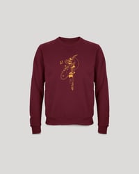 Image 1 of Eating Galaxies Crewneck: Burgundy