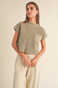 Image 5 of HALF HIGH NECK SWEATER KNIT TOP