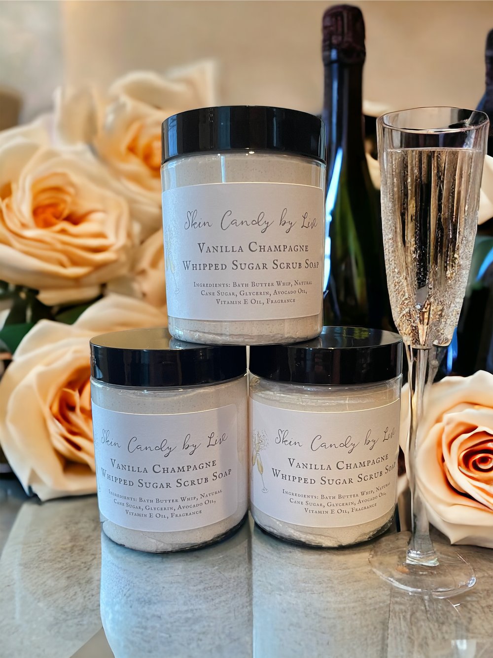 Vanilla Champagne Whipped Sugar Scrub Soap