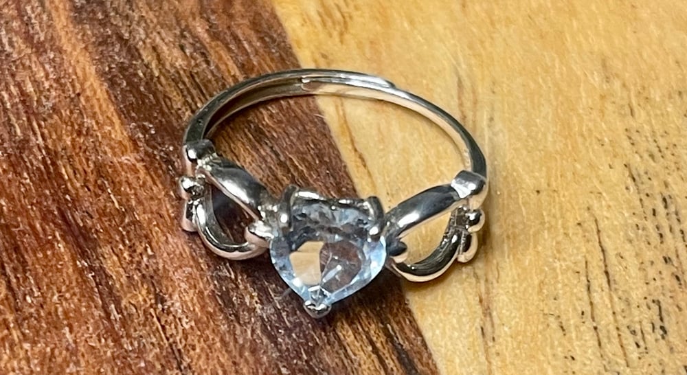 Image of Blue heart ring 