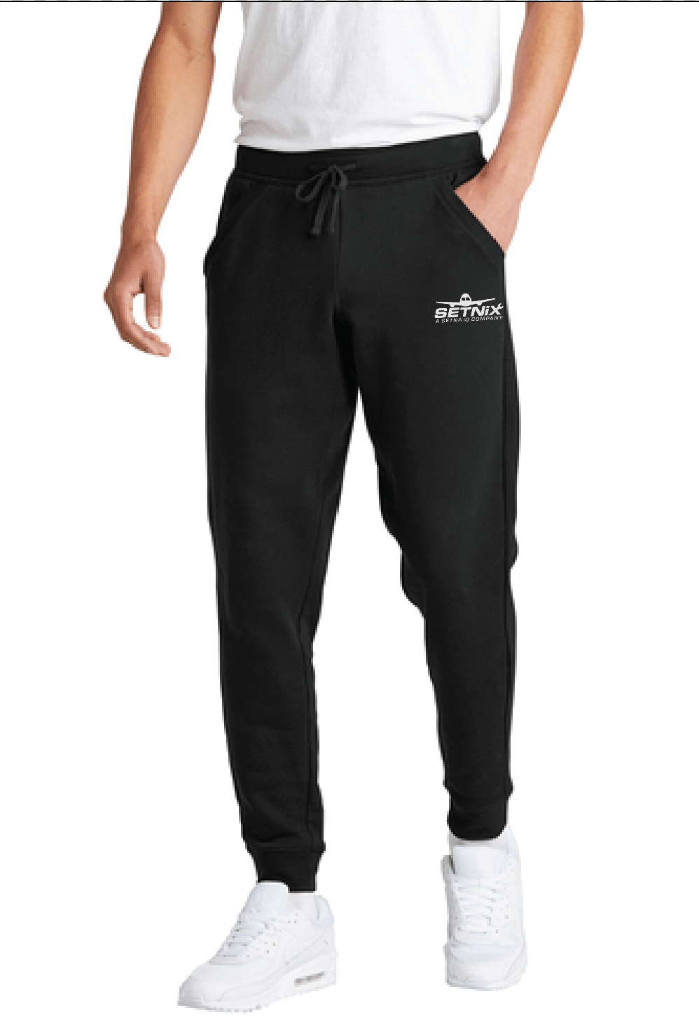 Mens Jogger Sweatpants Embroidered(Black) | Sentix Apparel