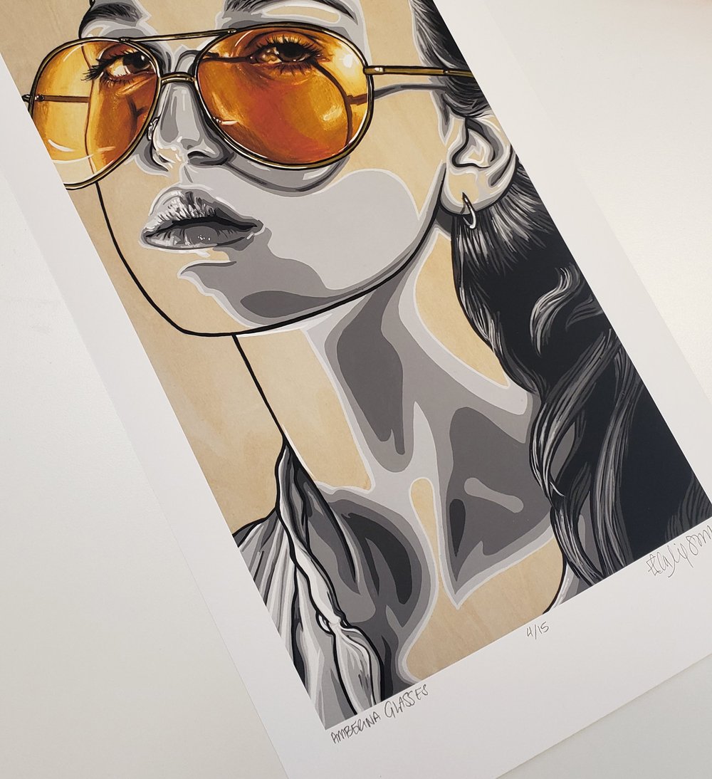 Amberina Glasses - Limited Edition Fine Art Print