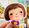 Lil Flower lady - vinyl sticker
