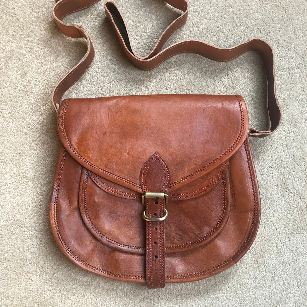 Image of Handmade Leather Saddle Bag - Medium (Reduced A)