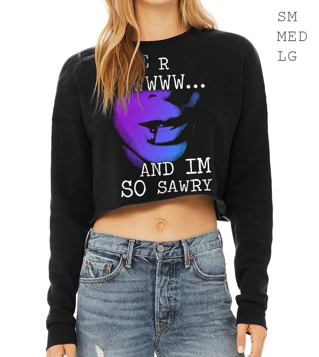 WARE R YEWWWW CROPPED FLEECE 