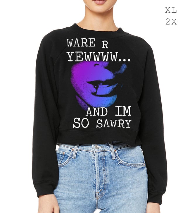 WARE R YEWWWW CROPPED FLEECE 