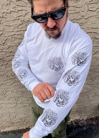 Image 2 of Love Cycles Heart Eyes White Long Sleeve 