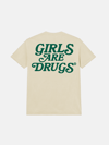 GIRLS ARE DRUGS® TEE - CREAM / SPARTAN GREEN