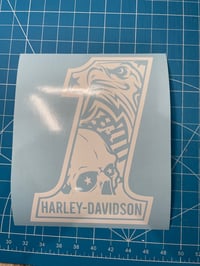 Image 4 of HD #1 Eagle and Skull Decal