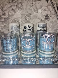 Image 1 of TIFFANY BLUE JAR CANDLE SET