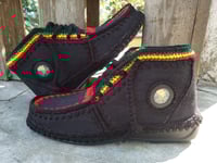Black Roots Hightop Crochet Shoes 