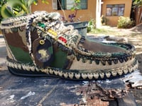 Rebel Camo Hightop Crochet Shoes 
