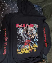 Image 1 of Iron Maiden Number of the beast Zip-Up HOODIE
