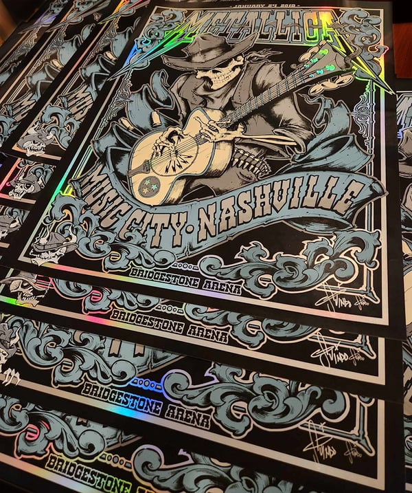 Image of 5 YEAR ANNIVERSARY NASHVILLE FOIL POSTER