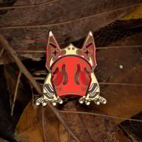 Image 1 of Malayan Horned Frog hard enamel pin