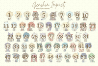 Image 2 of Genshin Impact Mini Charm Set