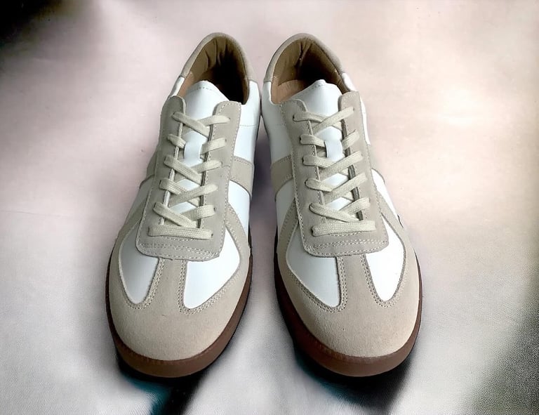 Six feet German trainer leather + suede handmade sneaker Image 3