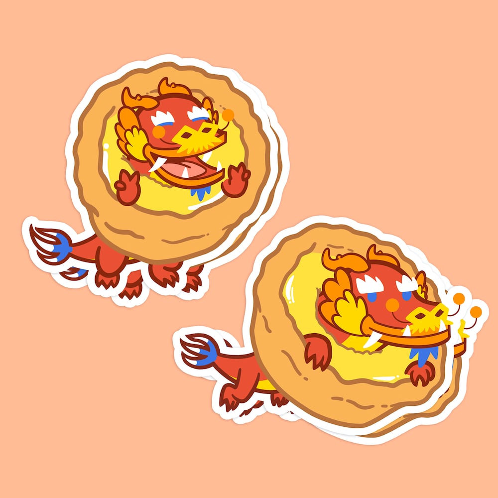 Image of Egg Tart Dragon Stickers 2024