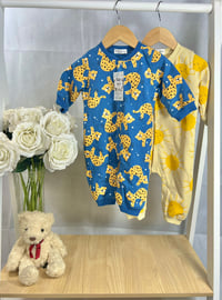 Image 7 of Unisex Long Sleeve Rompers Cotton Leopard/Sunshine/Lion/Flowers