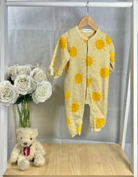 Image 9 of Unisex Long Sleeve Rompers Cotton Leopard/Sunshine/Lion/Flowers