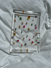 flower confetti jewellery tray