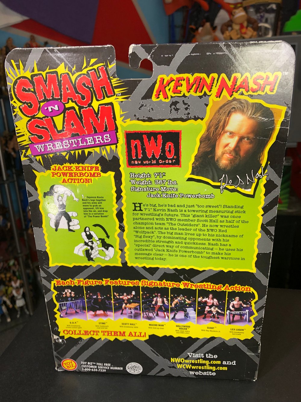 KEVIN NASH (& PALE REFEREE) SMASH N SLAM WCW TOY BIZ 1999 FIGURE