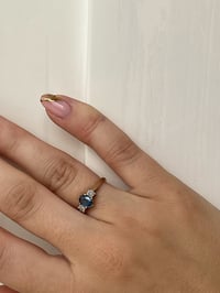 Image 3 of Cornflower Blue Sapphire & Diamond 9ct 