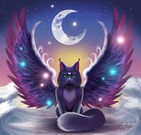 Celestial wings digital print 8x8