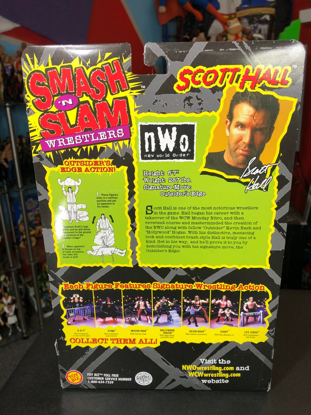 SCOTT HALL (WHITE) SMASH N SLAM WCW TOY BIZ 1999 FIGURE