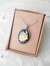Ivory Rose Cameo Pendant on 20" Chain