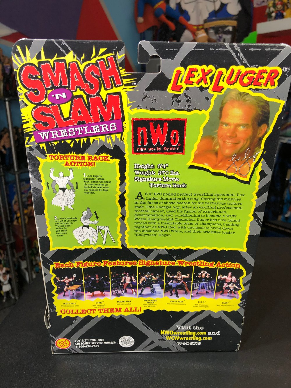 LEX LUGER V1 Smash N Slam WCW Toy Biz 1999 Figure