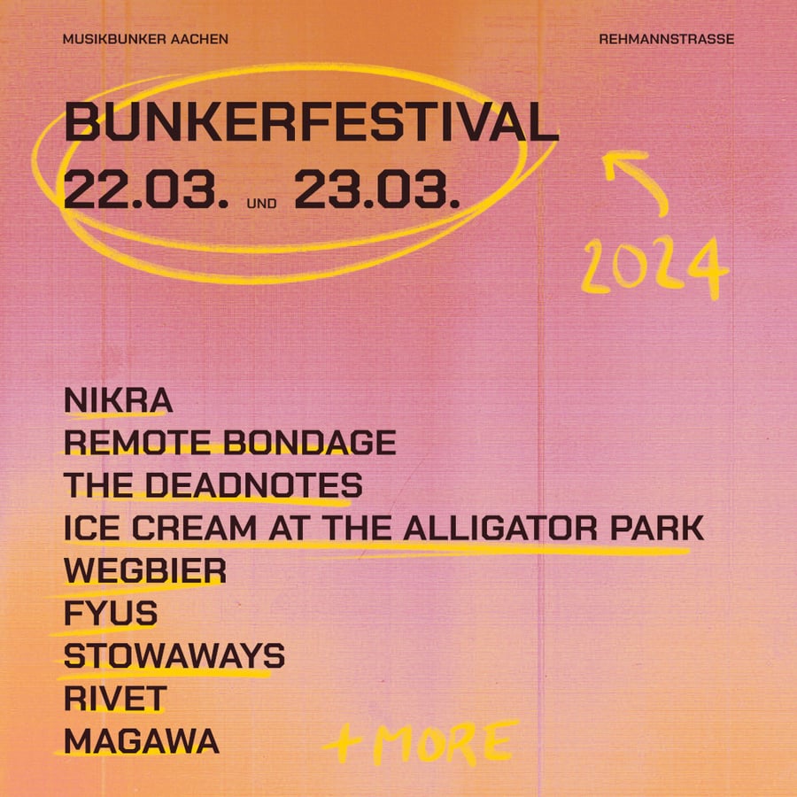 Image of Bunkerfestival Wochendticket - ab 20€ // 22. + 23.03.2024