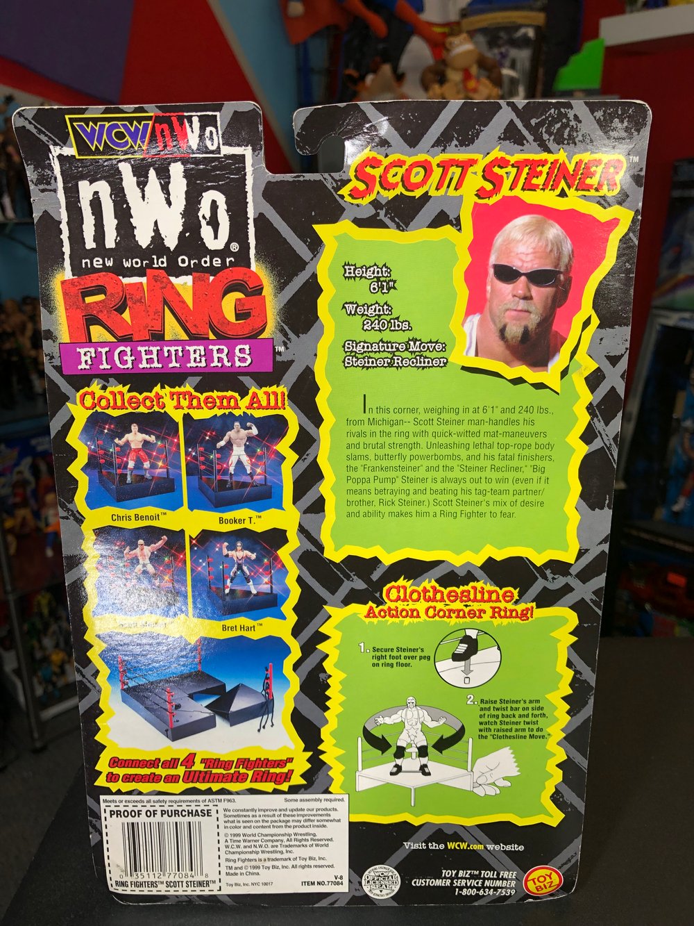 SCOTT STEINER (WHITE) RING FIGHTERS SERIES 1 WCW TOY BIZ 1999 FIGURE