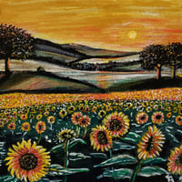 Field of Sunflowers Original