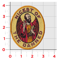 Image 2 of "Nicest of the Damned" Iron-on Patch