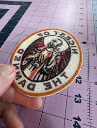 Image 3 of "Nicest of the Damned" Iron-on Patch