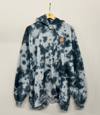 Image 2 of SPUDMAN BLACK TIEDYE HOODIE