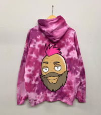 Image 1 of SPUDMAN PINK TIEDYE HOODIE