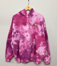 Image 2 of SPUDMAN PINK TIEDYE HOODIE