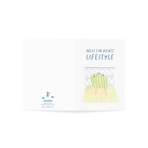 Image of GREETING CARD - DOLCE FAR NIENTE LIFESTYLE