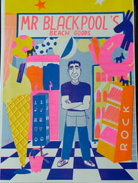 Image 1 of A3 Mr Blackpool Risograph Art Print