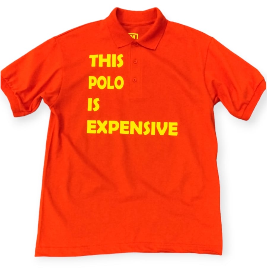 Image of RED/YELLOW EXPENSIVE POLO